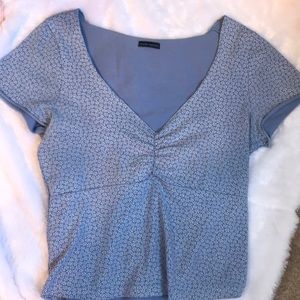 brandy melville blue floral gina top